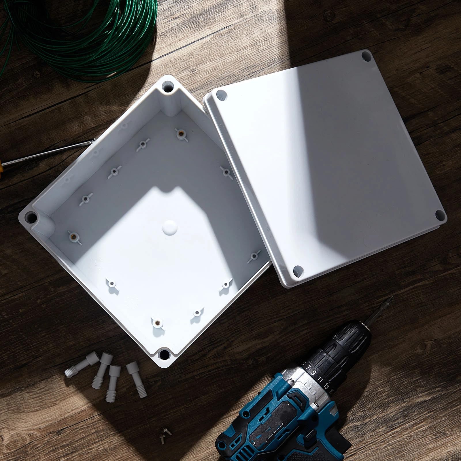 Kanayu Conduit Box Electrical 8'' x 8'' x 4'' Junction Box Plastic