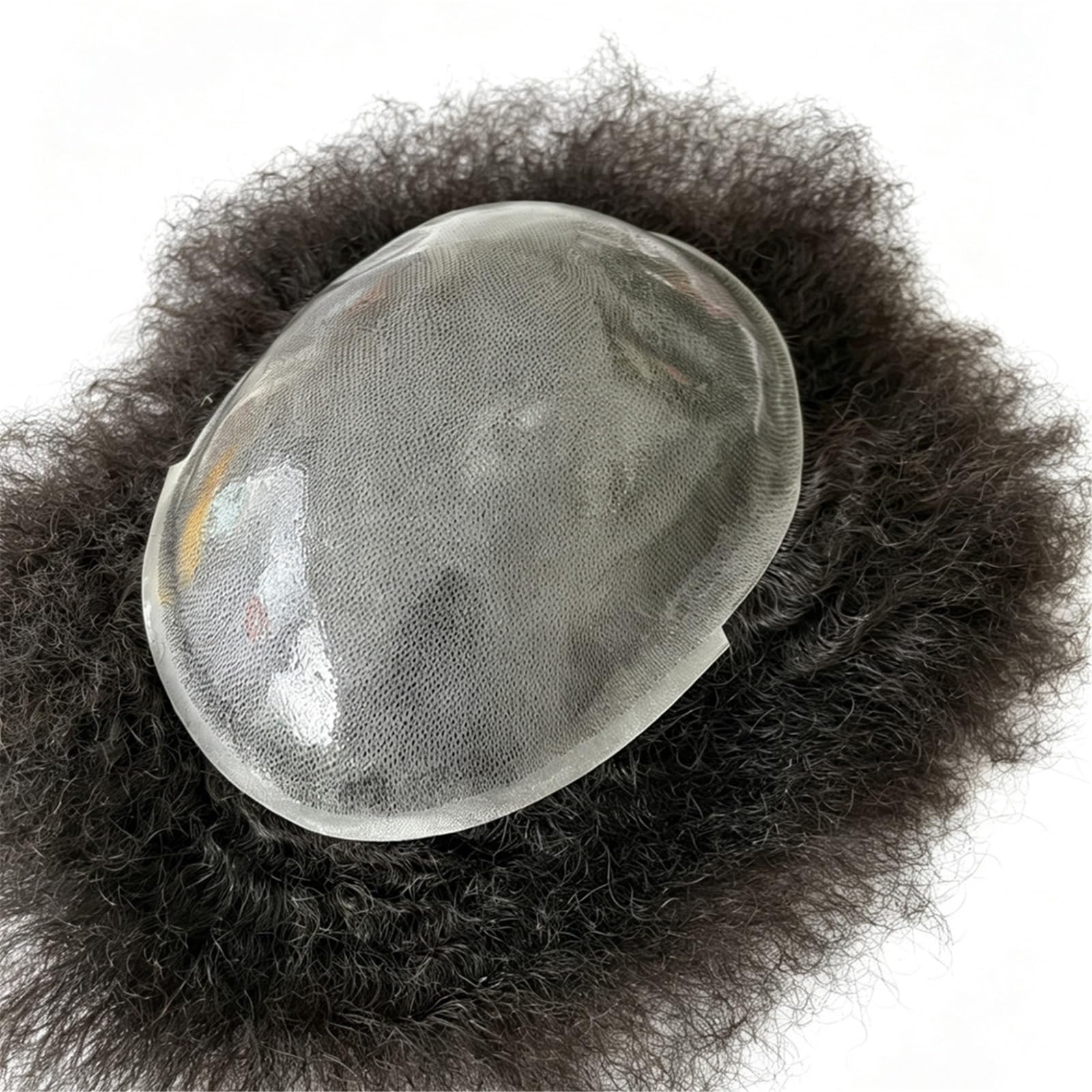 Tupecik męski Peruka męska czarna peruka 6MM kręcona