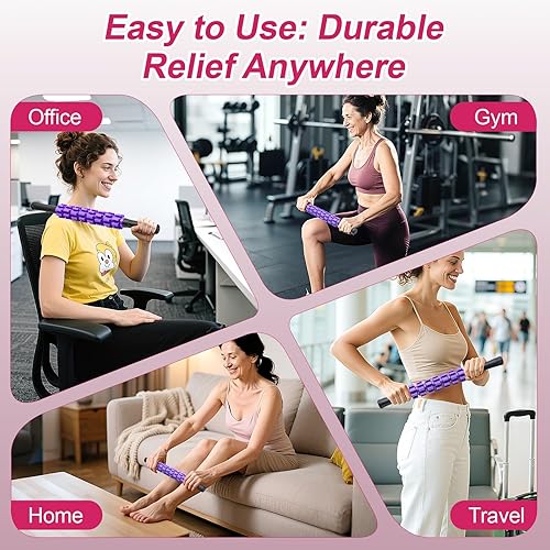 Miniatura 5 de Palo Rodillo Muscular, Rodillo Muscular, Rodillo de Masaje de Liposucción para Drenaje Linfático, Palo Masajeador para Aliviar el Dolor Muscular,