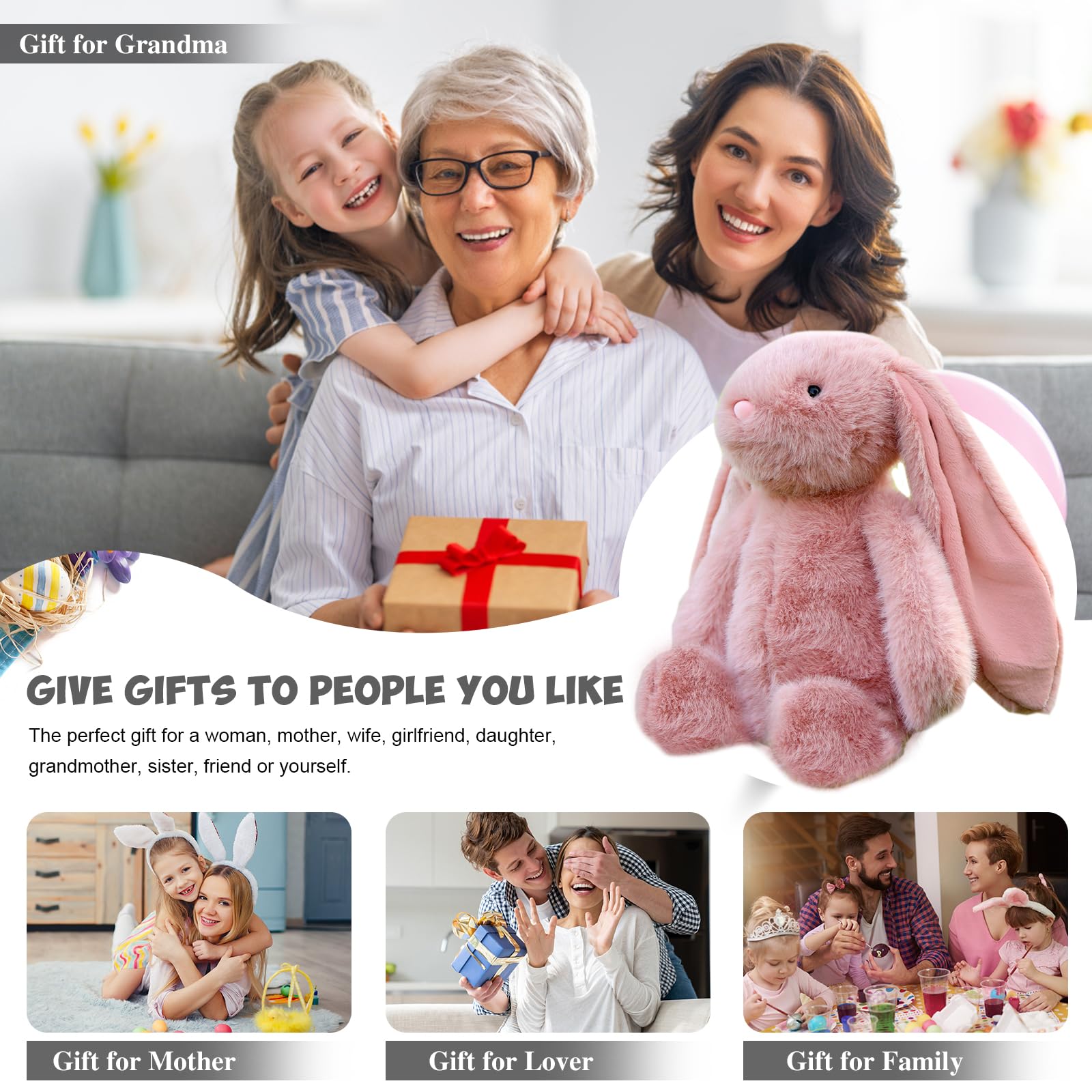 DRAJOIN Personalised Bunny Stuffed Animal - Image 5
