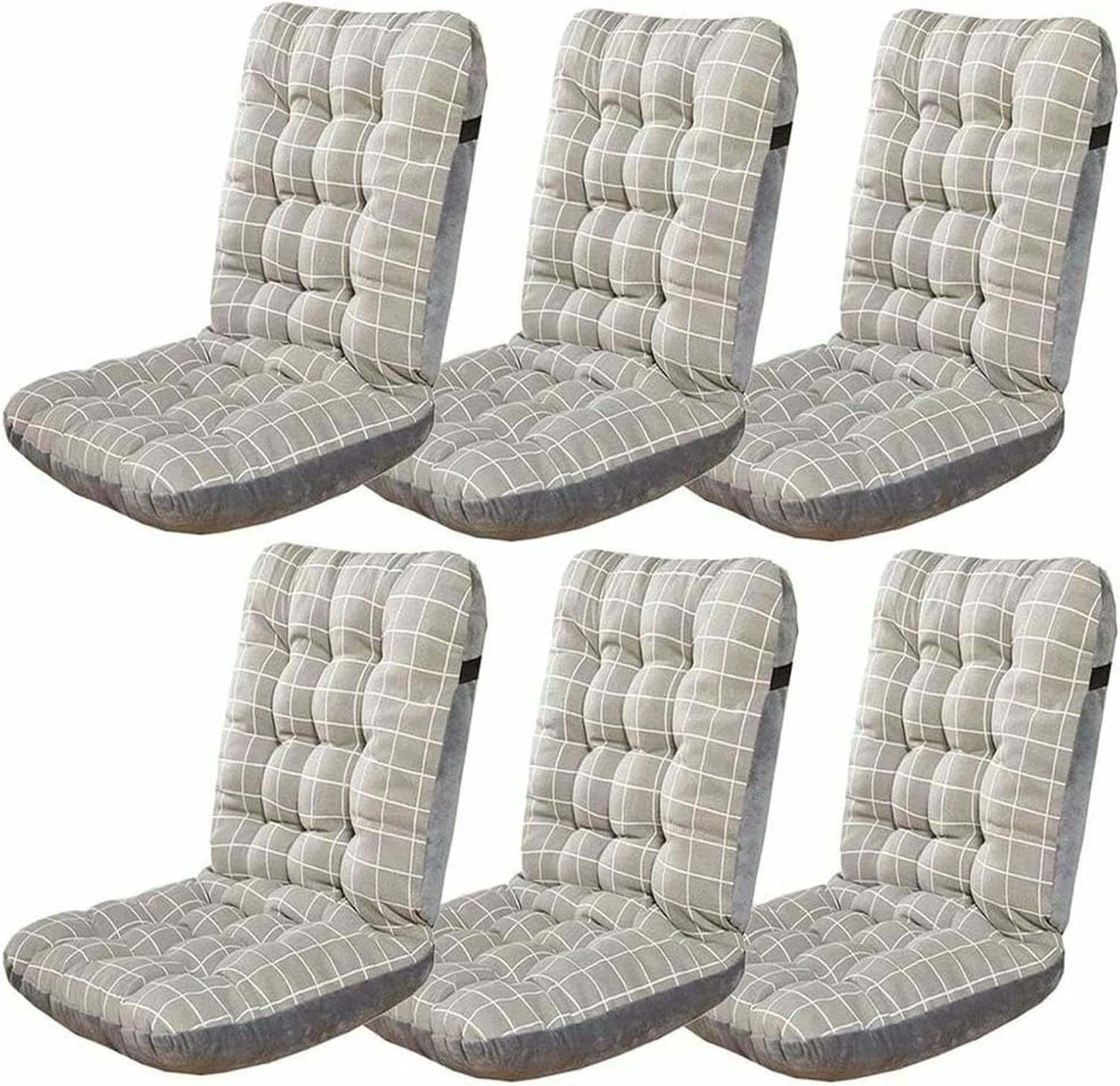 Coussins fixés pour une chaise arrière haute en lot de 6 avec attaches