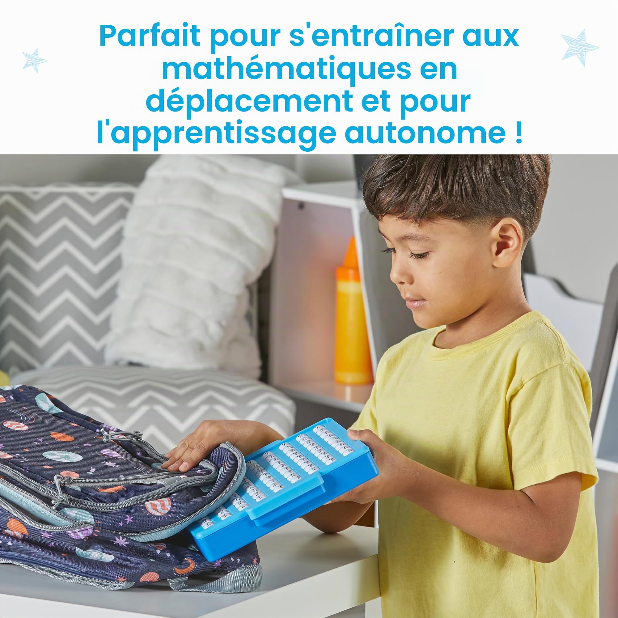 Learning Resources Tableau d'informations mathématiques interactif, Apprendre l'addition, Tableau d'activité à corriger soi-même pour l'apprentissage Autonome, dès 5 Ans