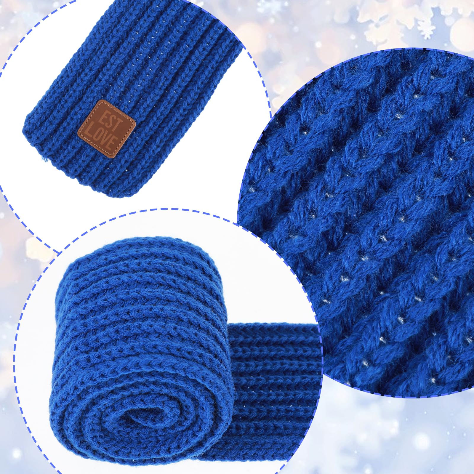 Abeillo Bufanda de punto para niños y niñas suave cálida invierno