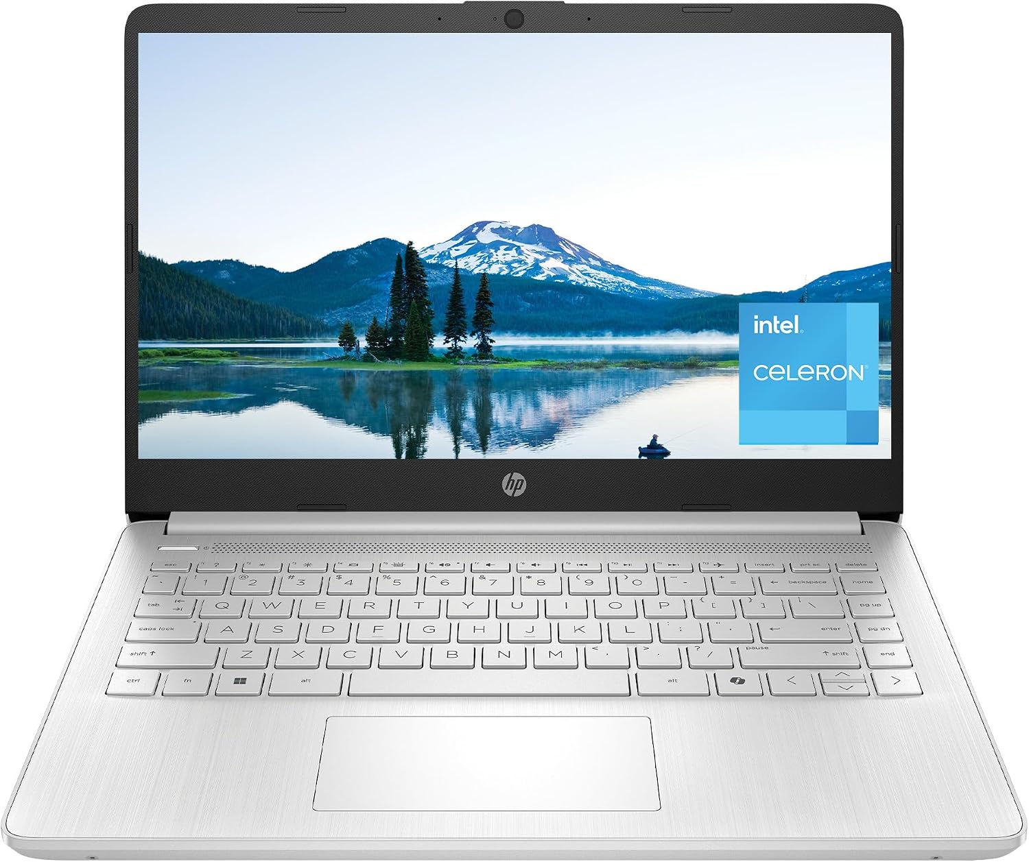 14 inch Laptop, HD Display, Intel Celeron N4500, 4 GB RAM, 64 GB eMMC, Intel UHD Graphics, Windows 11 Home in S Mode, Natural Silver, 14-dq3500nr