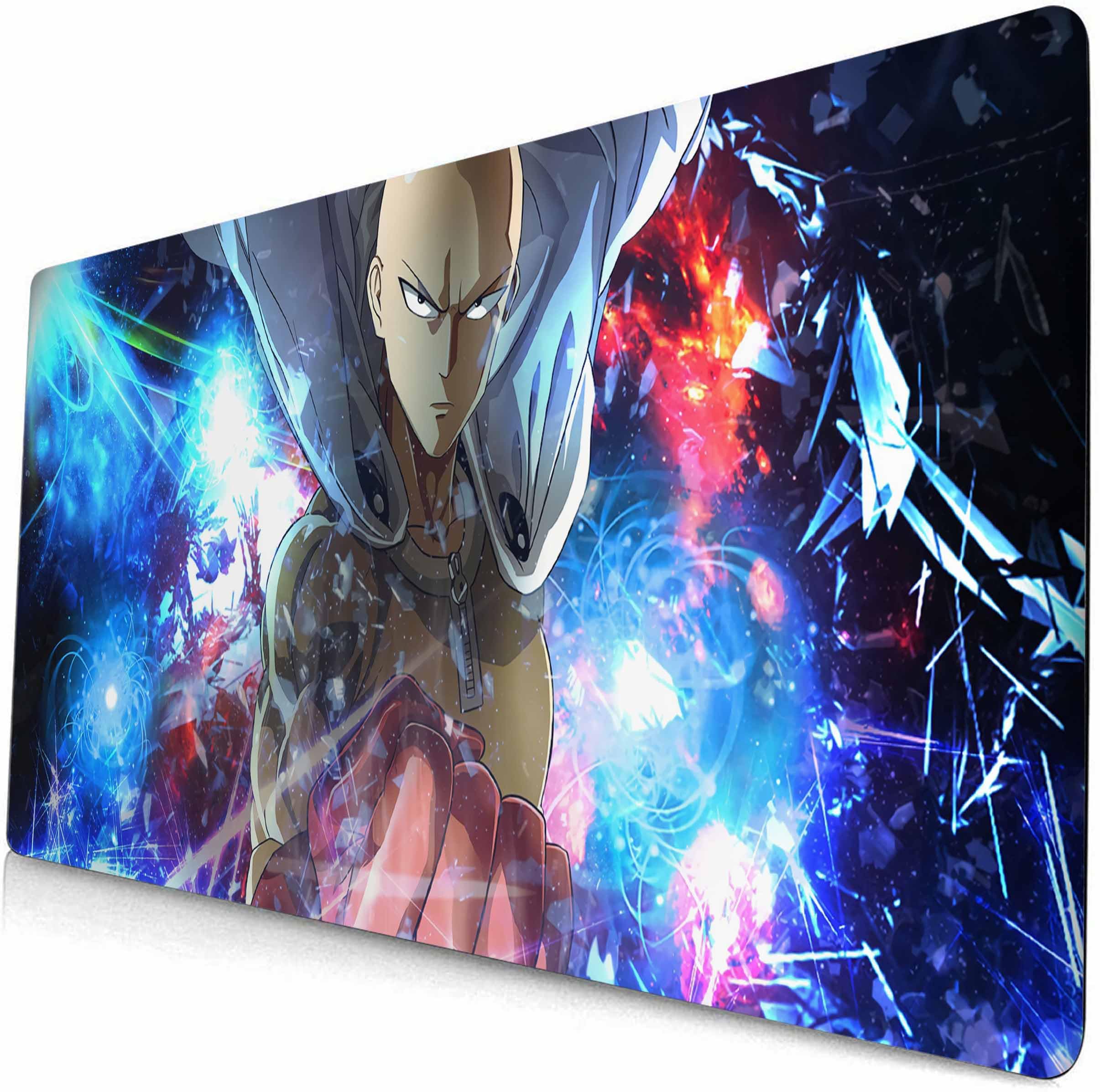 Anime Mouse pad Gaming Mouse pad Compatible ONE Punch-Man Mouse pad Large Mouse Pad Stitched Edge Mousepad Non Slip Rubber Base (style1,90×40cm)