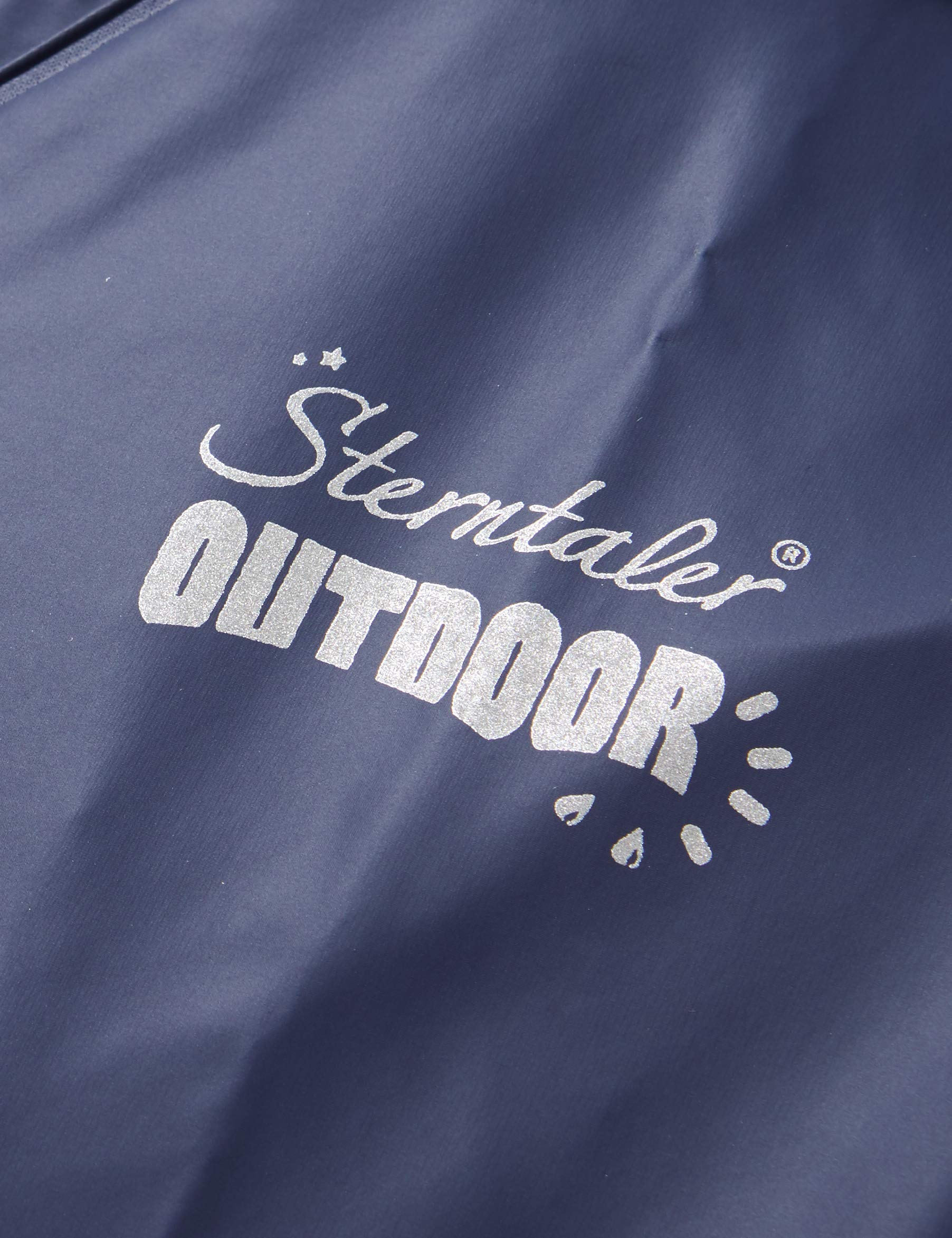 Sterntaler Regenjacke ungefüttert uni - Kinder Regenjacke wasserdicht - Mädchen Jacke mit verschweißten Nähten, Kapuze und reflektierenden Details - robuste Regenbekleidung
