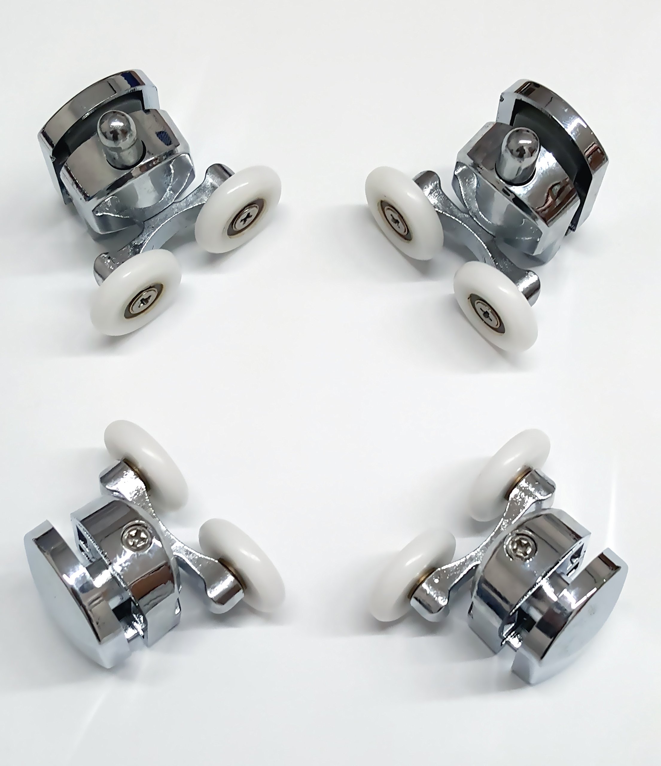 Set 2 Cuscinetti Per Box Doccia Scorrevoli - Ø16mm, Poliammide Nero, Con Vite M3x6 - Foto 3