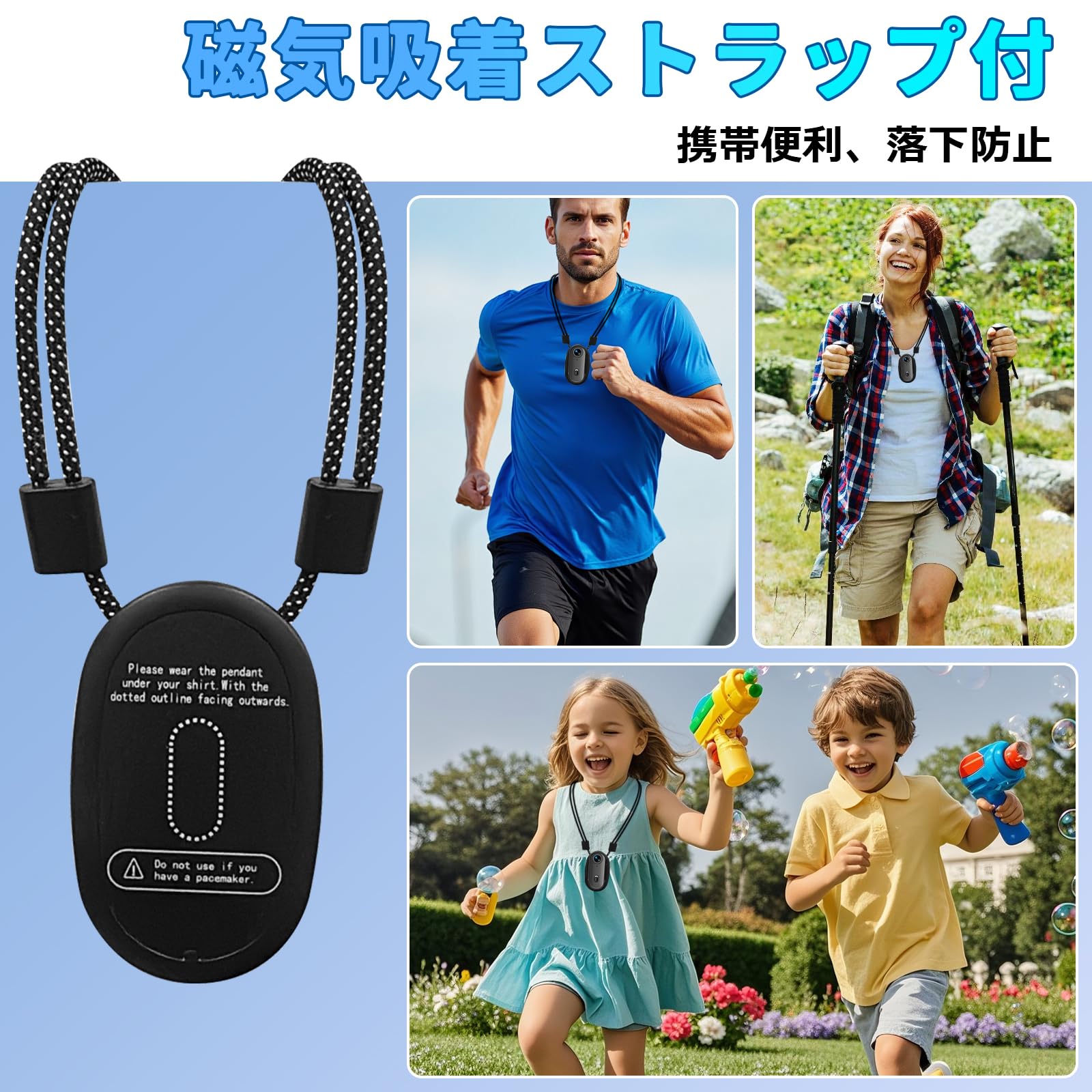 Amazon | アクションカメラ 4K ウェアラブルカメラ 120°広角 小型