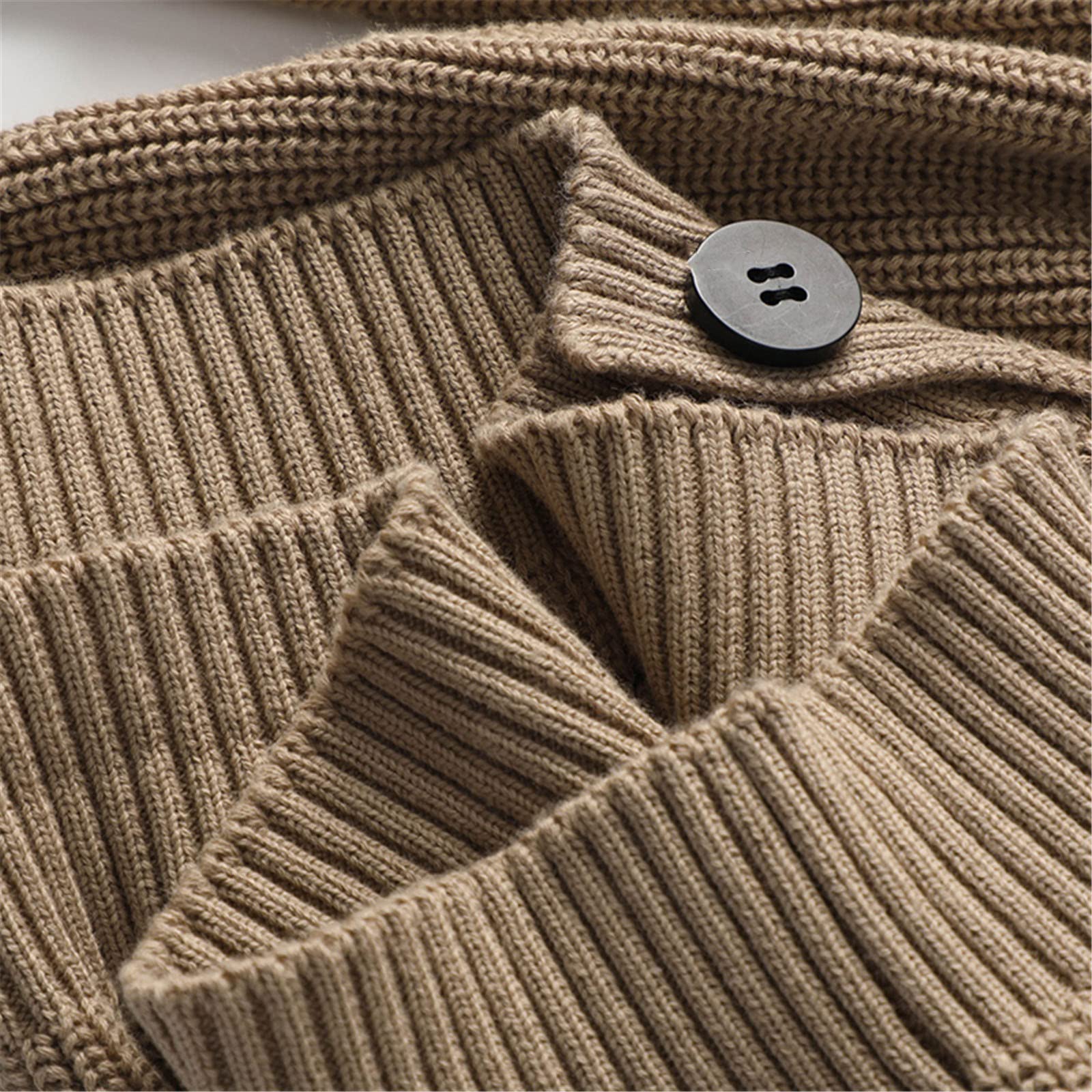 Cárdigan de punto de algodón suelto con cuello en V para mujer, chaqueta de punto de manga larga, chaqueta de moda