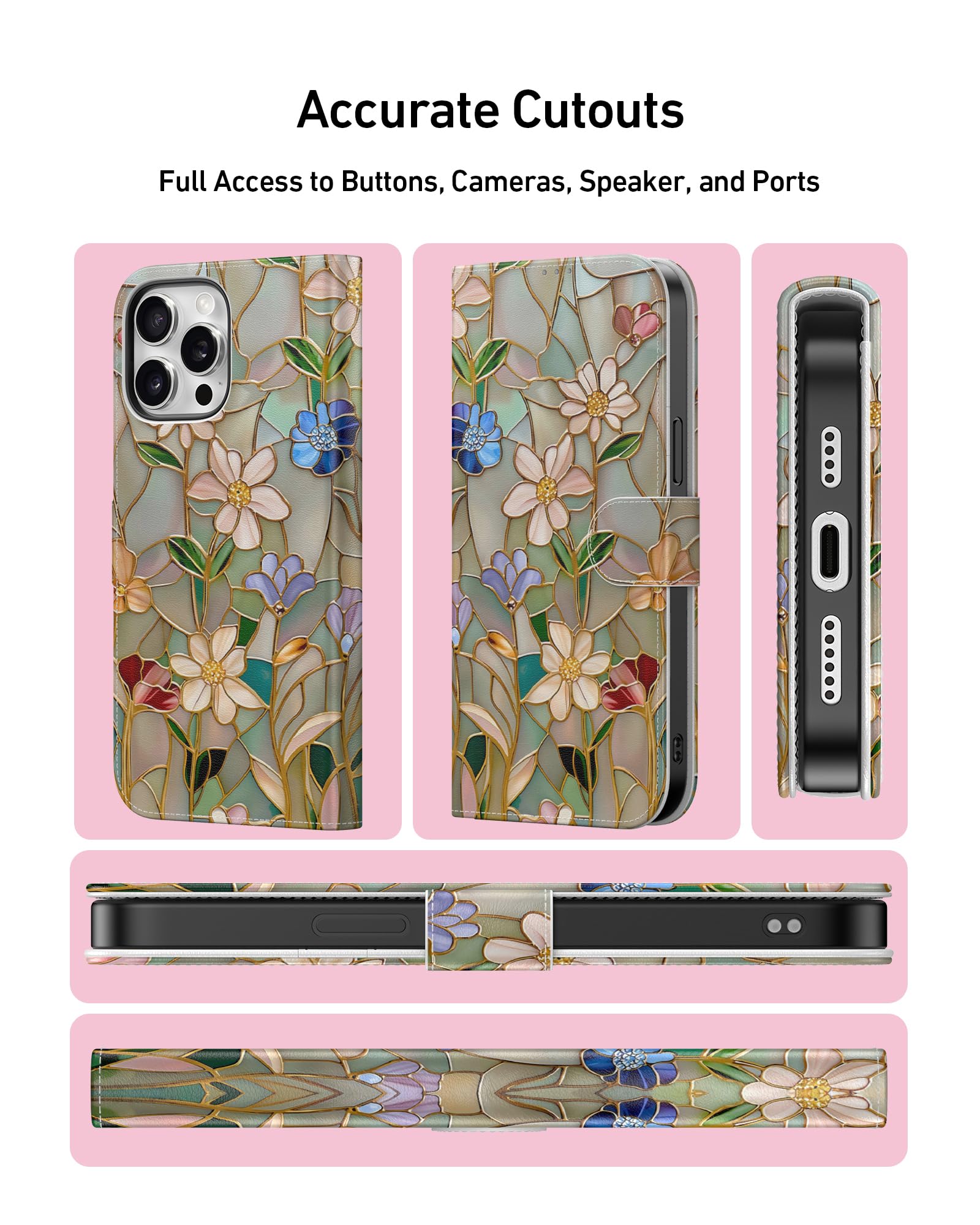 Amazon.com: DEENAKIN for iPhone 15 Pro Max Wallet Case, Card Slots