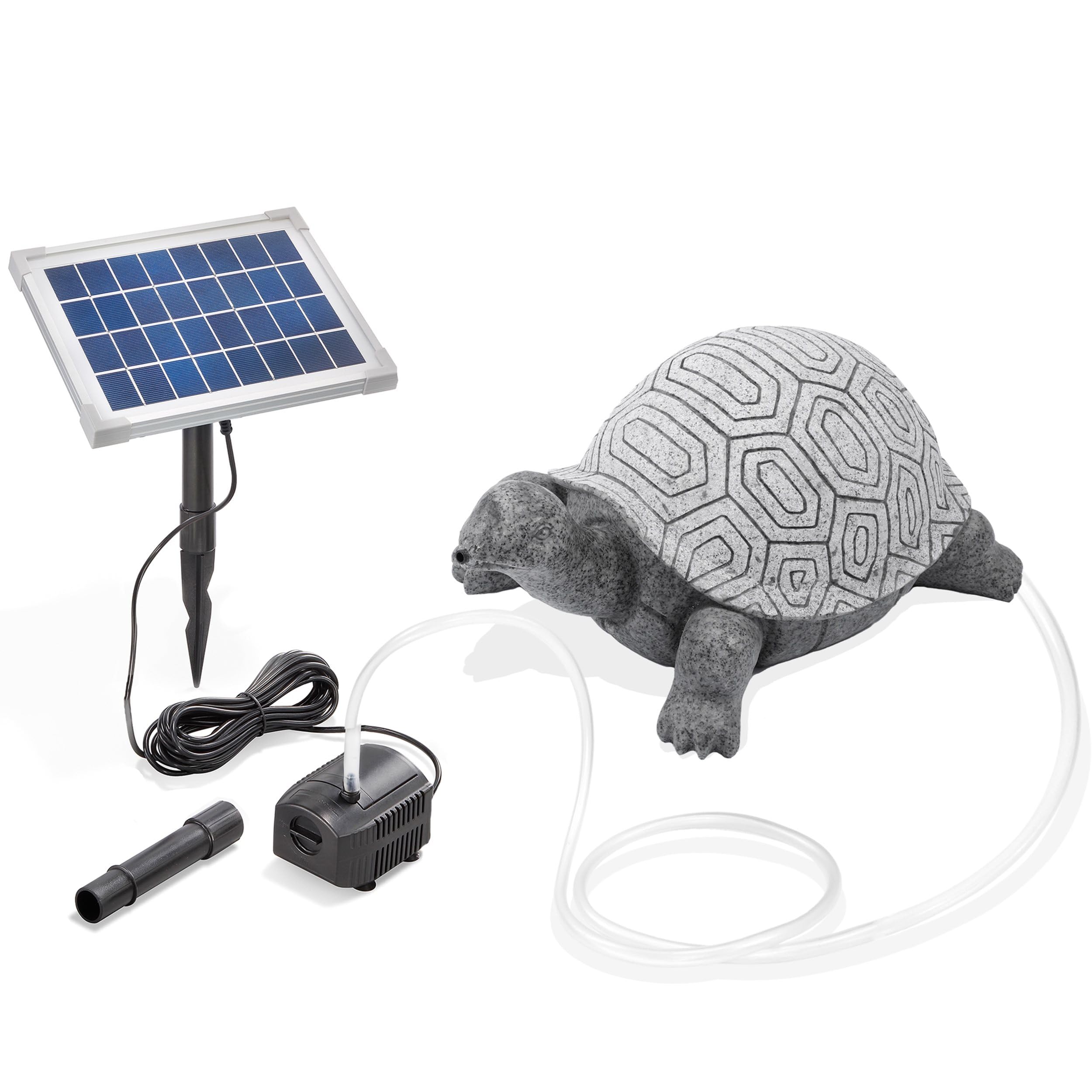 Esotec Fontaine Solaire Kit avec Tortue Pompe Submersible Statue Jardin 17 cm