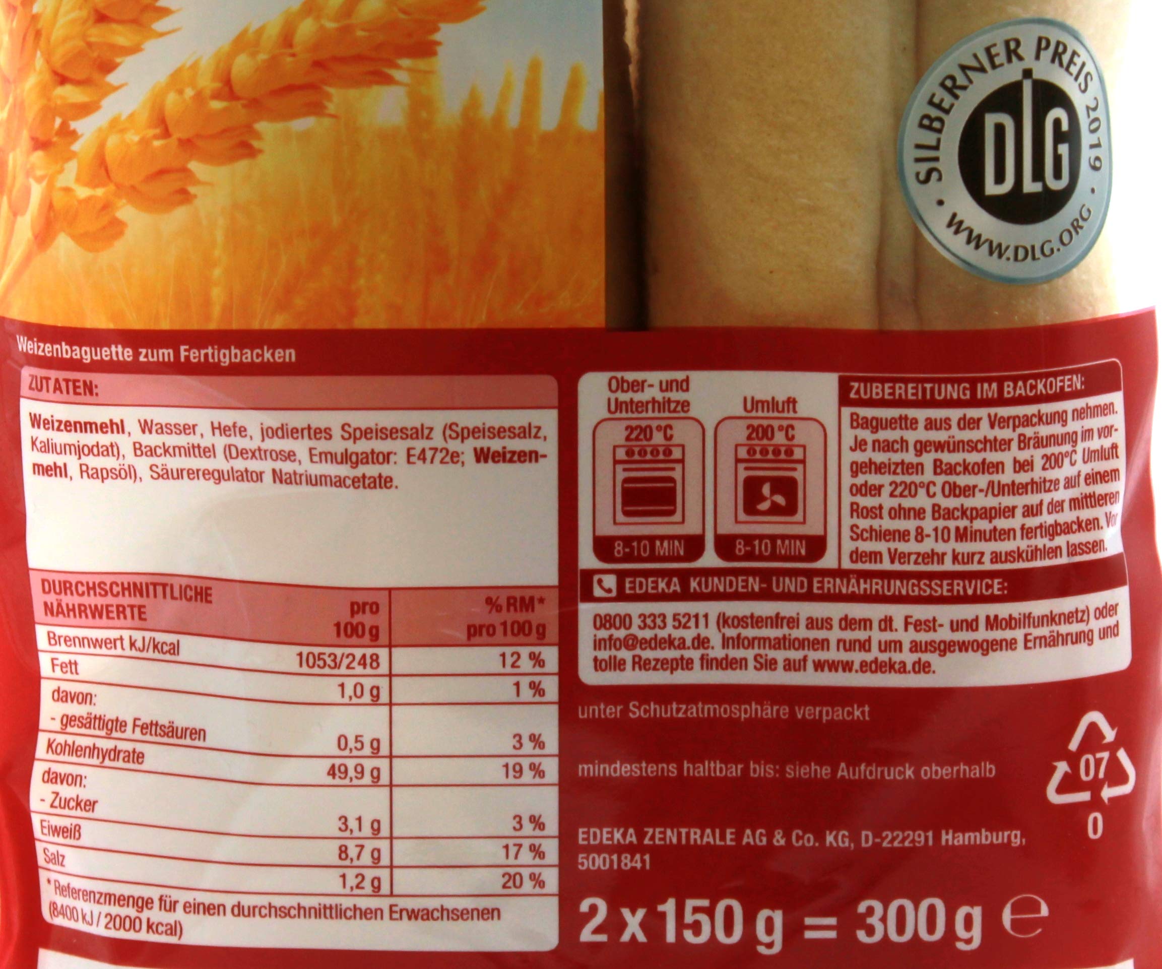 Gut & Günstig Weizen Baguette, 20er Pack (20 x 300g)