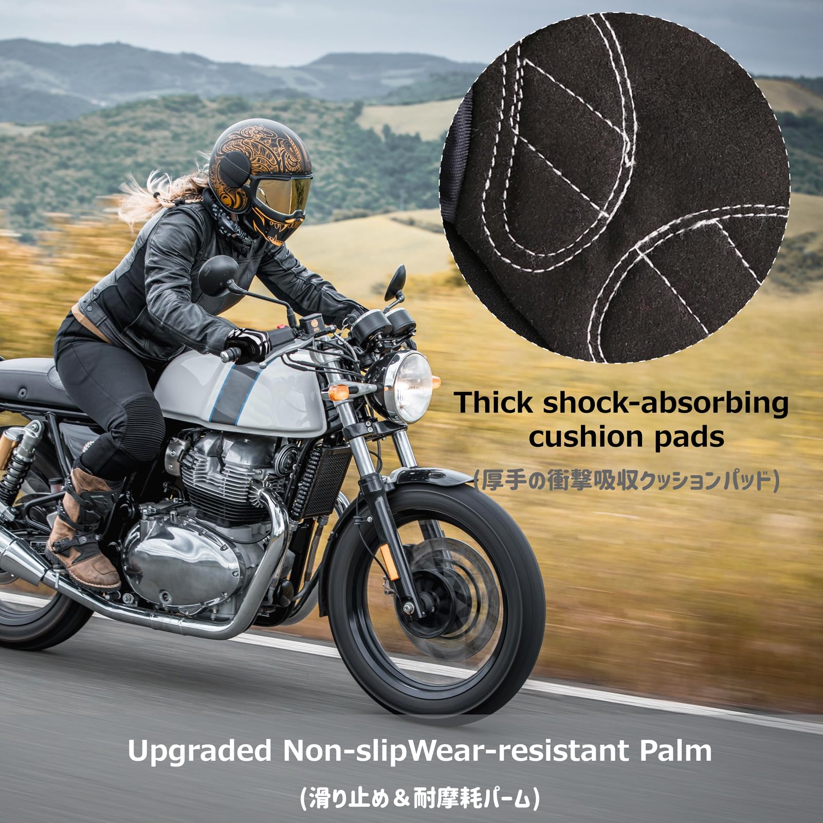 Azarxis Guantes de Ciclismo Ajustable con Pantalla Táctil para Bicicleta de Montaña