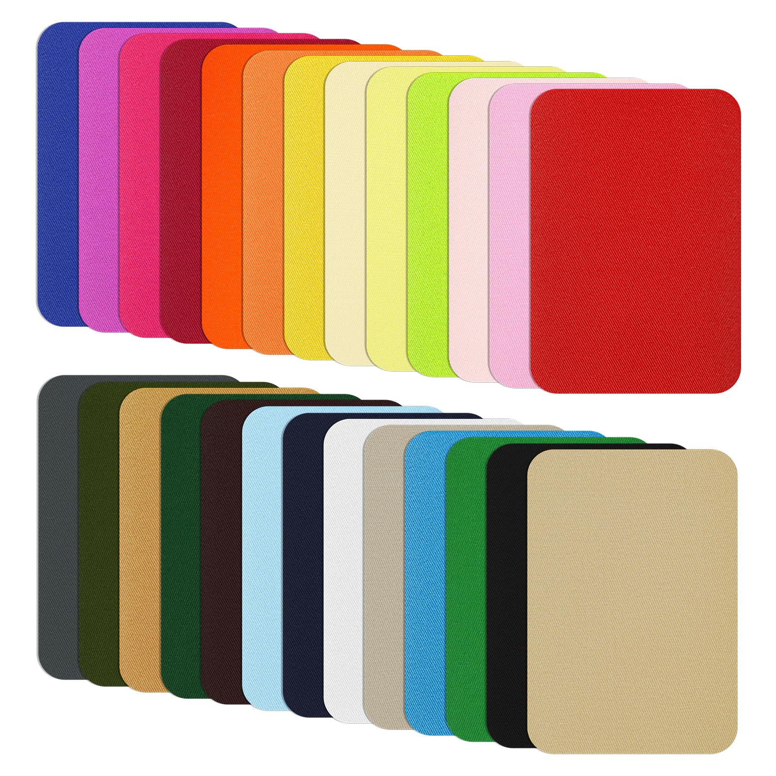 26 PCS Iron on Patches, 9.5 X 12.5 Cm Repair Patches for Clothing, Cotton Fabric Repair Tape for Clothes Hats Bag Shoes, Clothing Repair Decorating Kit(26 Colors)