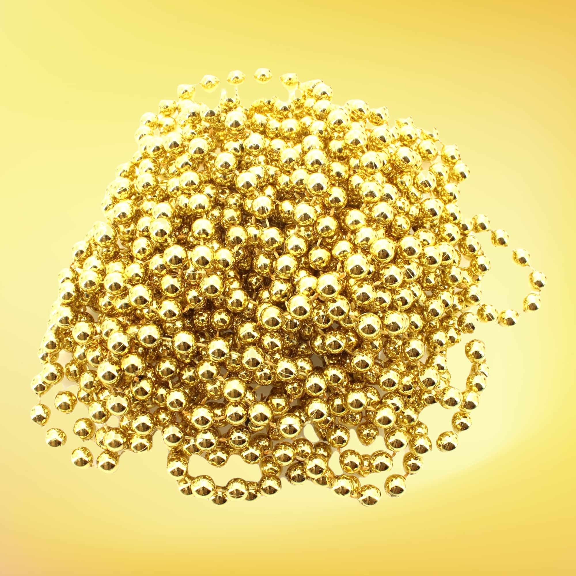 Ghirlanda Di Perle MIJOMA 10m - Perle 8mm Metallizzate, Decorazione Per Natale, Matrimoni, Tavoli - Foto 3