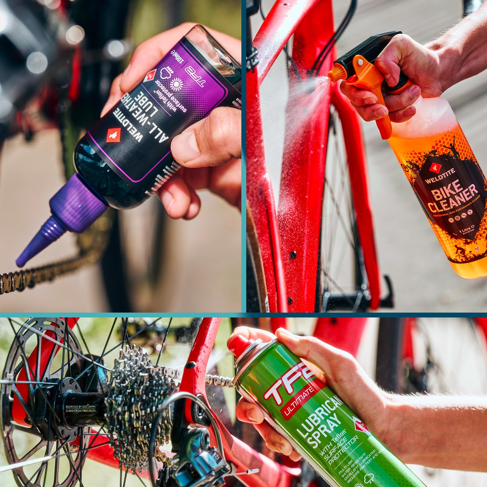 WELDTITE Kit d'entretien vélo 9-en-1 avec seau de 12 L