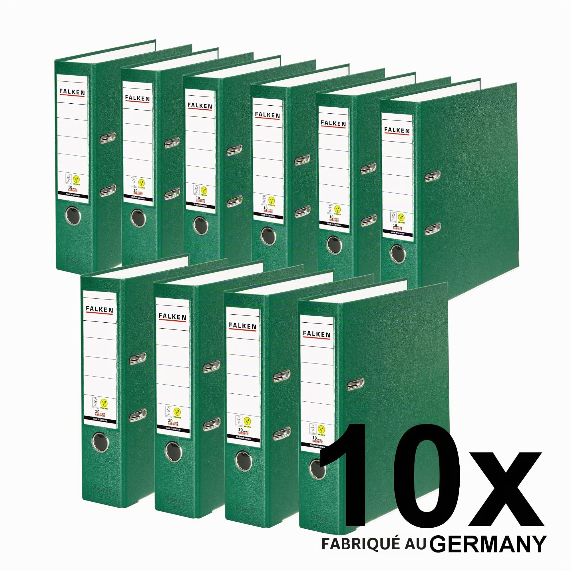 Falken - Classeur Rigide DIN A4 10er Pack breit vert
