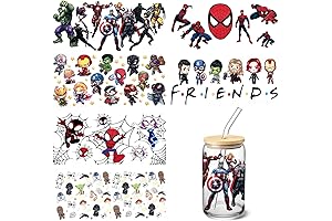 Superhero UV DTF Cup Wraps for Fun, Vibrant Tumbler Designs