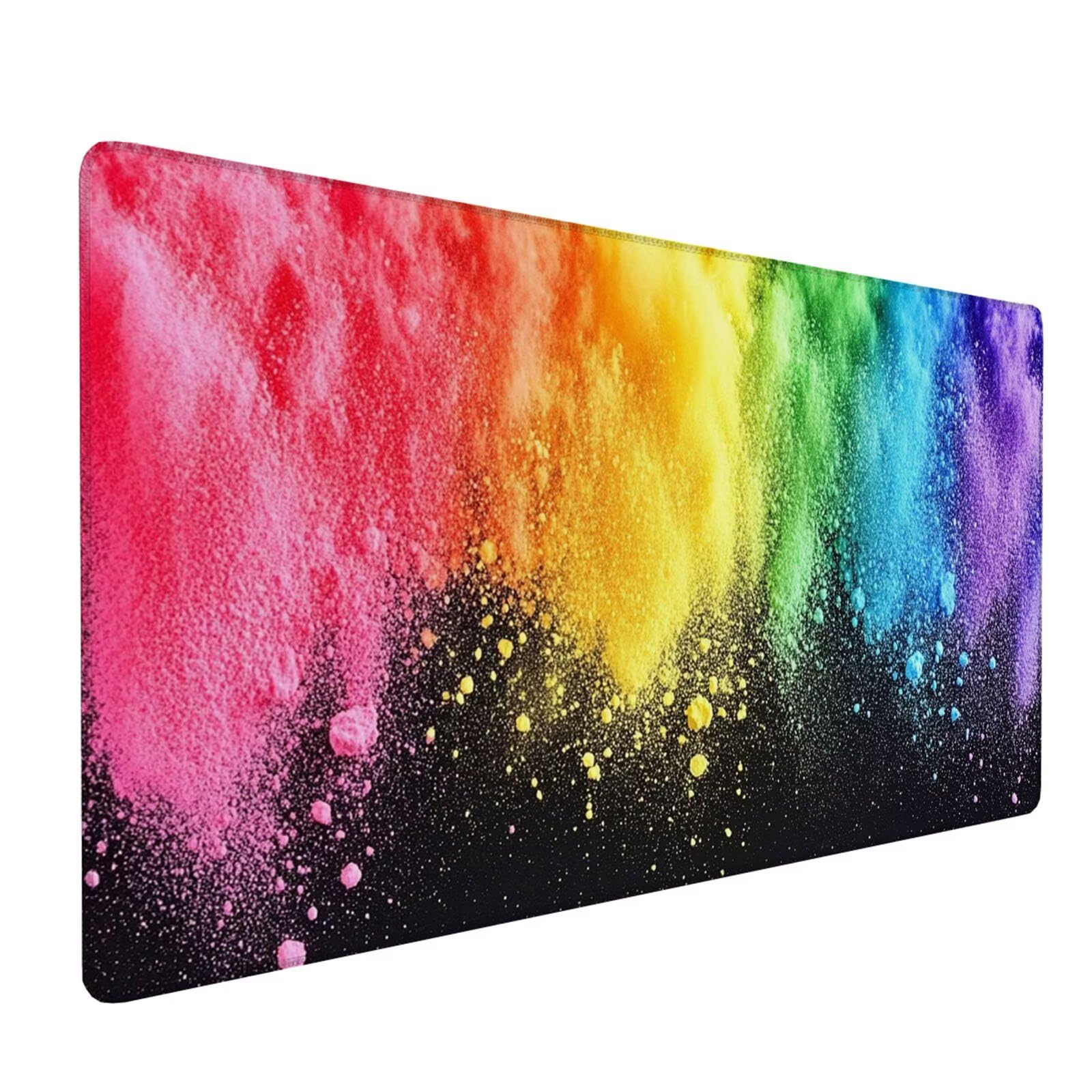 Podkładka pod mysz XXL 900 x 500 x 3 mm kolorowa podkładka pod mysz, duża podkładka pod mysz pudrowa z matowymi szwami na krawędziach, ochrona na biurko z antypoślizgową podstawą dla gracza/biura
