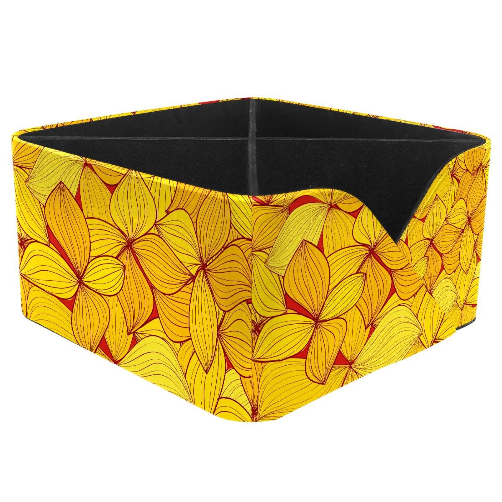 KengjuTesu Autumn Leaves Desktop Organizer Pen Holder, Rectangular Pencil Cup for Office, Study and Makeup Stations