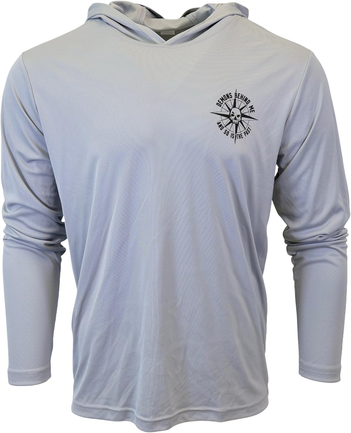 Unisex Nautical Compass Hooded UV Long Sleeve Tee X-Large/Sand