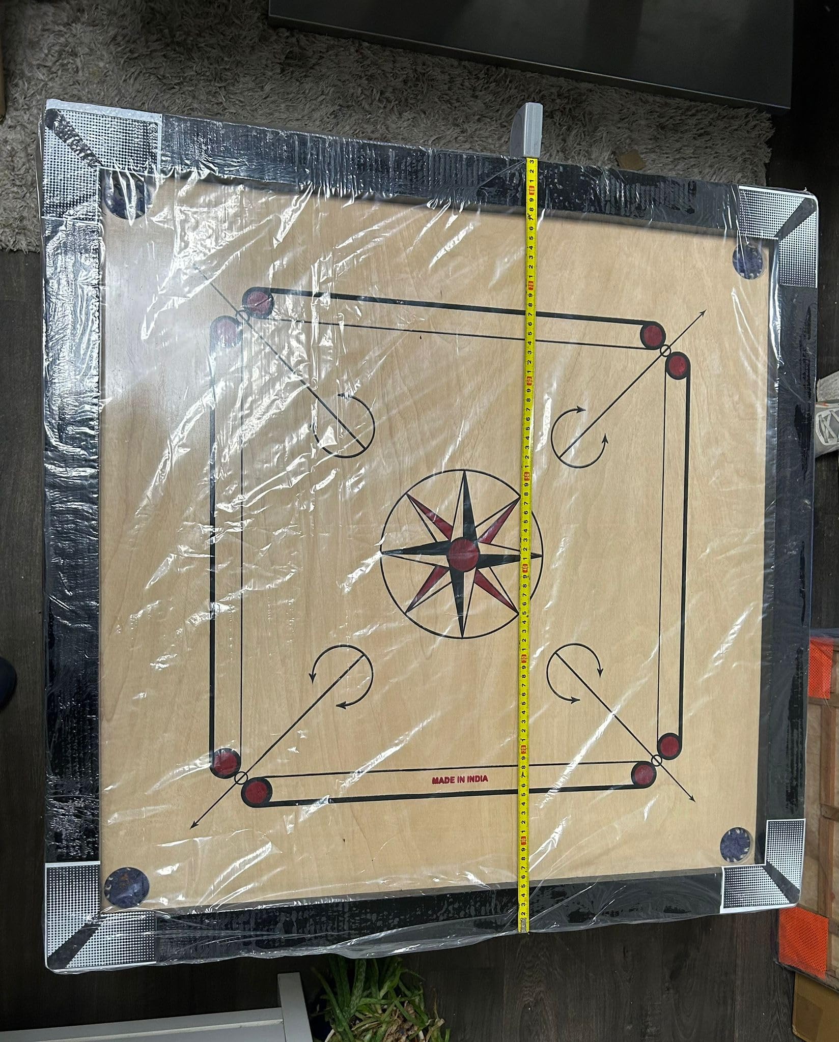 Carrom Board with 2 Inch Frame | Smooth & Fast Play | Home & Club Use - 83 Cm without Stand