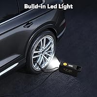 Vista 6 de Compresor de aire portátil, inflador de neumáticos de 150 PSI, bomba de aire de 12 V CC con apagado automático, manómetro digital y luz LED