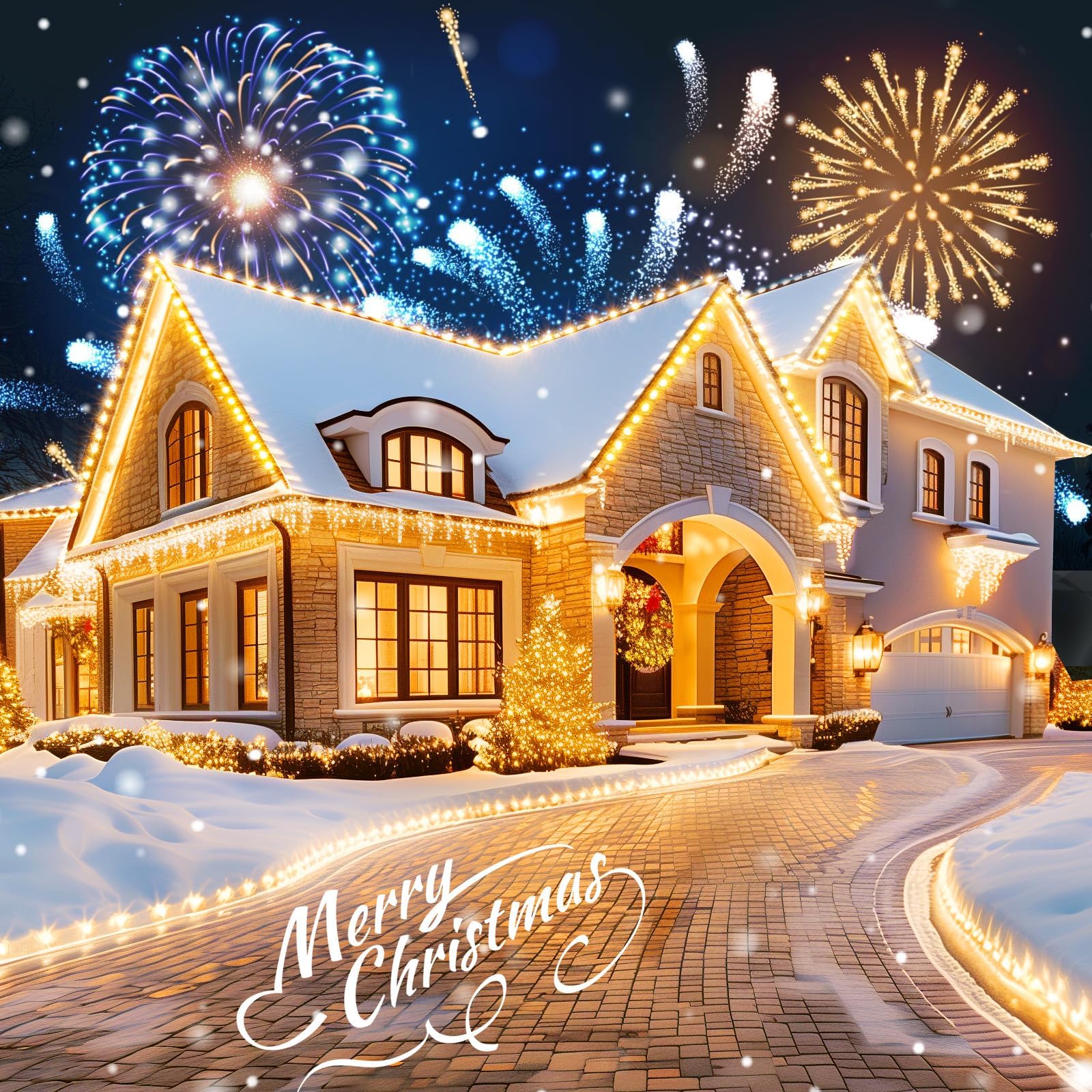 C9 LED-Weihnachtsbeleuchtung für den Außenbereich mit 100 Federklammern, 30,5 m, 100 LEDs, wasserdicht, Erdbeer-Lichterkette, kommerzielle Qualität, ausziehbar, perfekt für Dachlinie, Terrasse, Haus