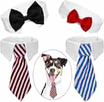 BIPY 10pcs Dog Bow Ties Adjustable Cat Bowties For Small Medium Puppy Doggy Animals Birthday Gift Party Wedding Valentine's Day Festival Pets Grooming Accessories