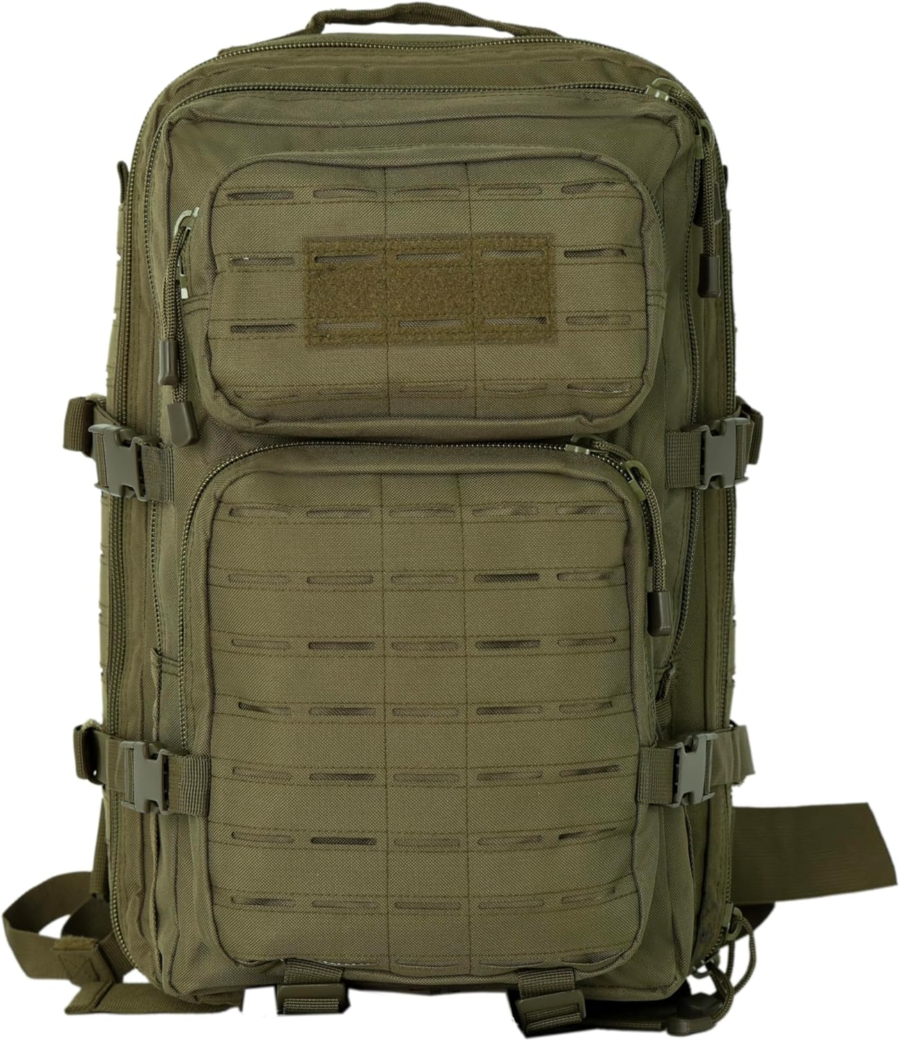 Greencity 45L Tactical Backpack Assault Pack Durable 3 Day Hiking Rucksack Molle System - Hiking, Travel, Hunting for Men (OD.Green)