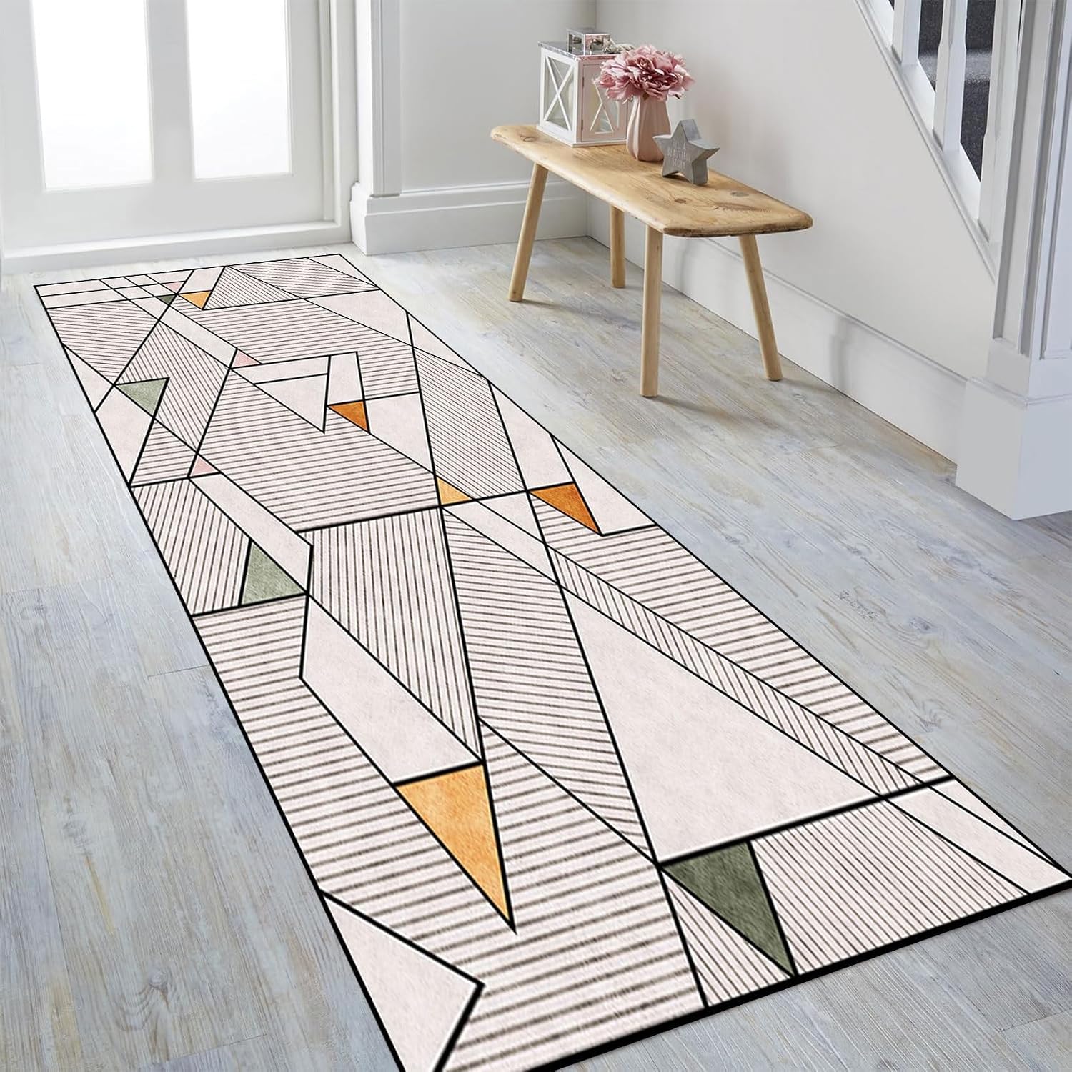 キッチンマット 滑り止め 75 x 250 cm 滑り止め 防音 台所マ ット チェアマット 台所マット 床暖房対応 騒音対策 足腰