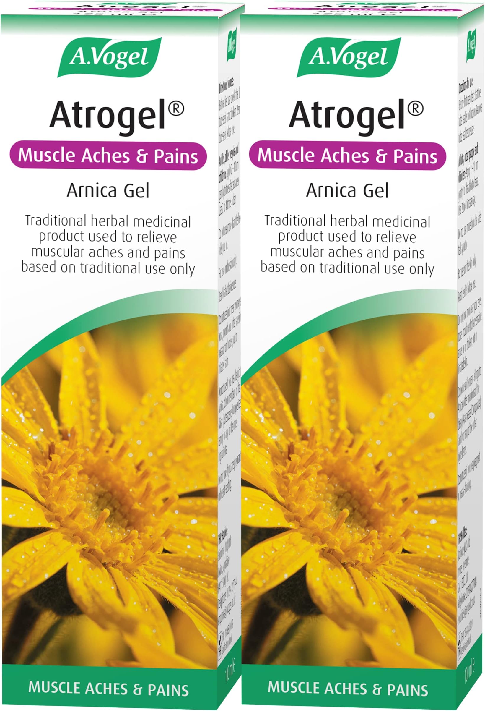A.Vogel Atrogel | Muscle Aches & Pains | Arnica Gel for Pain Relief 200ml (2 x 100ml Tubes)