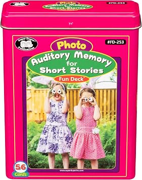 Super Duper Publications | Photo Auditory Memory for Short Stories Fun Deck Flash Cards | Educational Learning Resource for Children