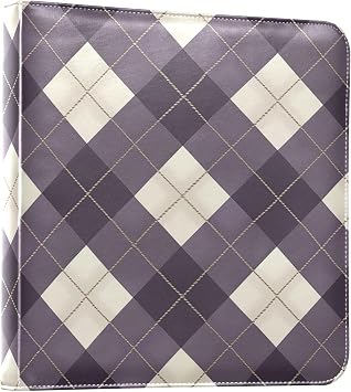 ألبومات صور Gingham Deep Purple كتب الصور ألبومات صور سجل القصاصات ذاتية اللصق ألبومات عائلية للصور 4x7