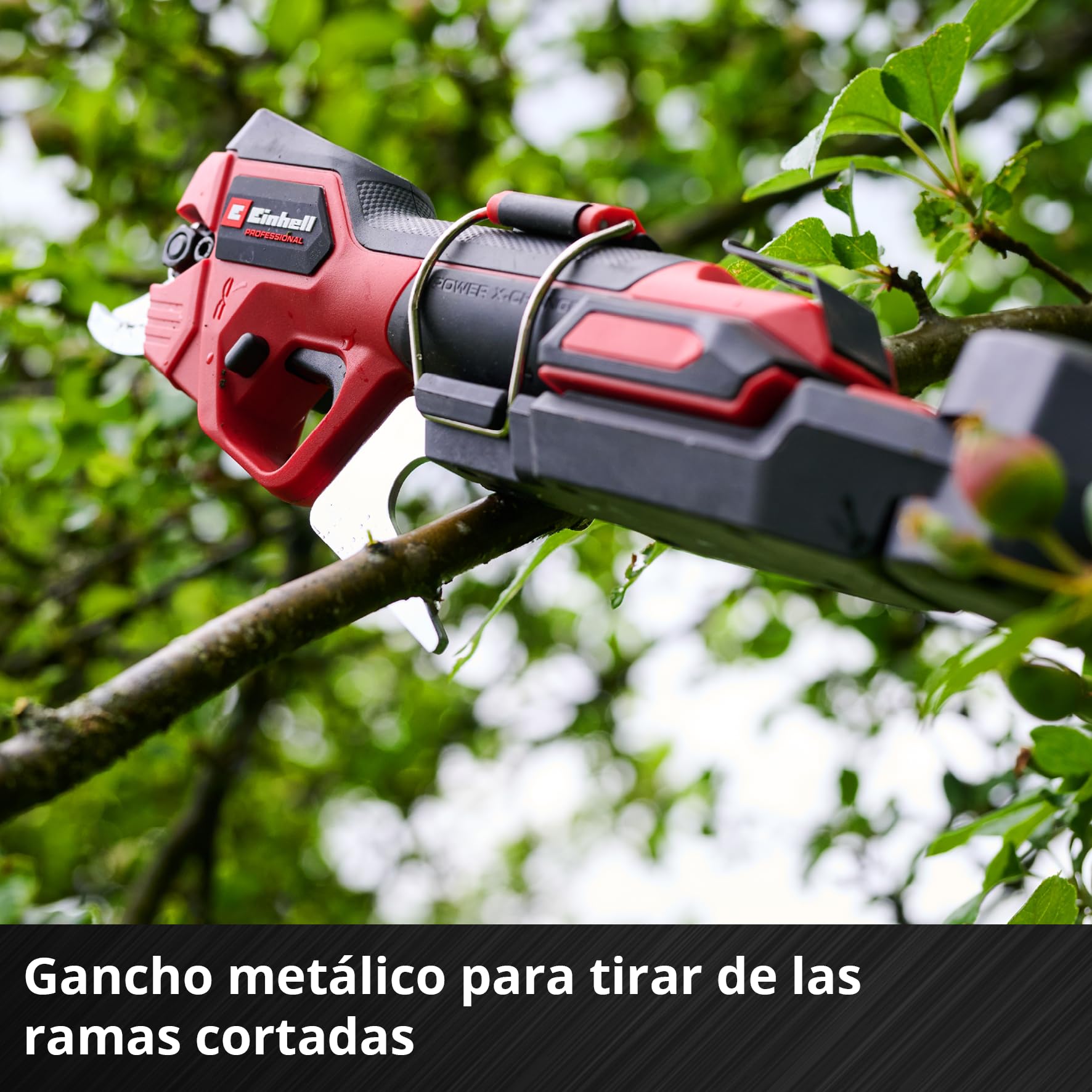 Tijeras de podar con batería GP-LS 18/28 Li T BL-Solo Einhell Professional Power X-Change (18 V, Mango telescópico para Trabajos a 3,8 m, Ramas hasta 28 mm, Cuchillas de derivación, sin batería)