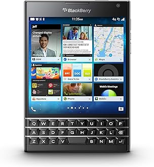 BlackBerry Passport with QWERTZ Keypad - 32GB 4.5" inch (GSM Only, No CDMA) Factory Unlocked 4G/LTE Smartphone (Black) - International Version