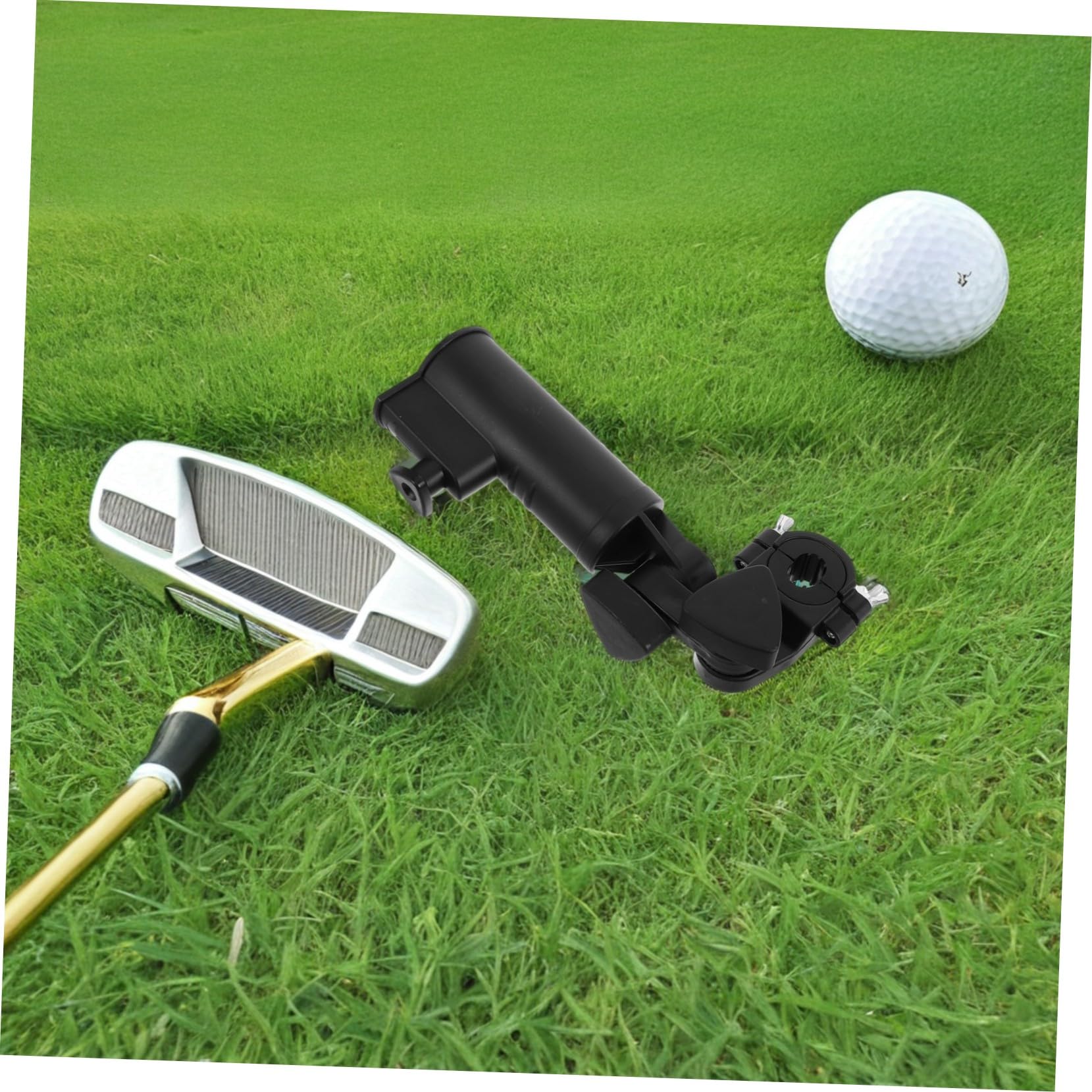 Kisangel 2 Stück Golf Regenschirmhalter für Trolley Stabile Klemmhalterung für Push Cart Windfester Schnell Montierbarer Regenschirmständer Praktische Golfzubehör Befestigung für Turniere