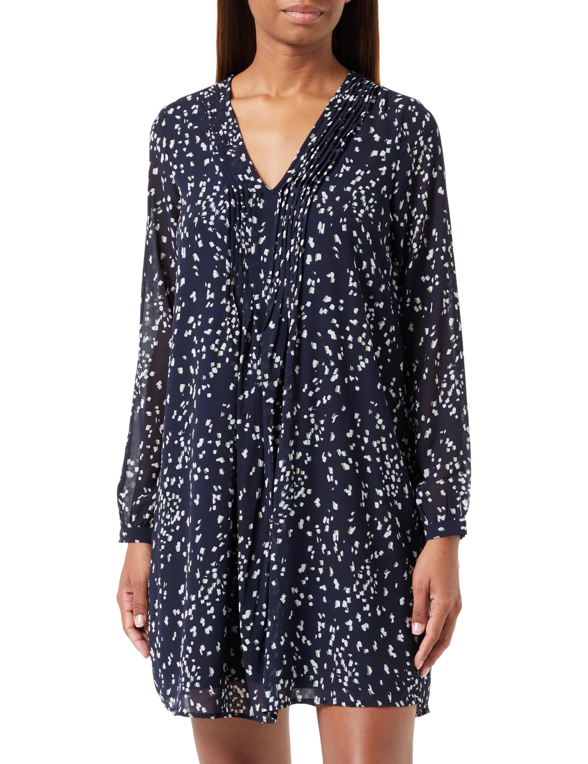 VERO MODA Women's Vmholly LS Pleat Short Dress WVN Ga Mini Dress