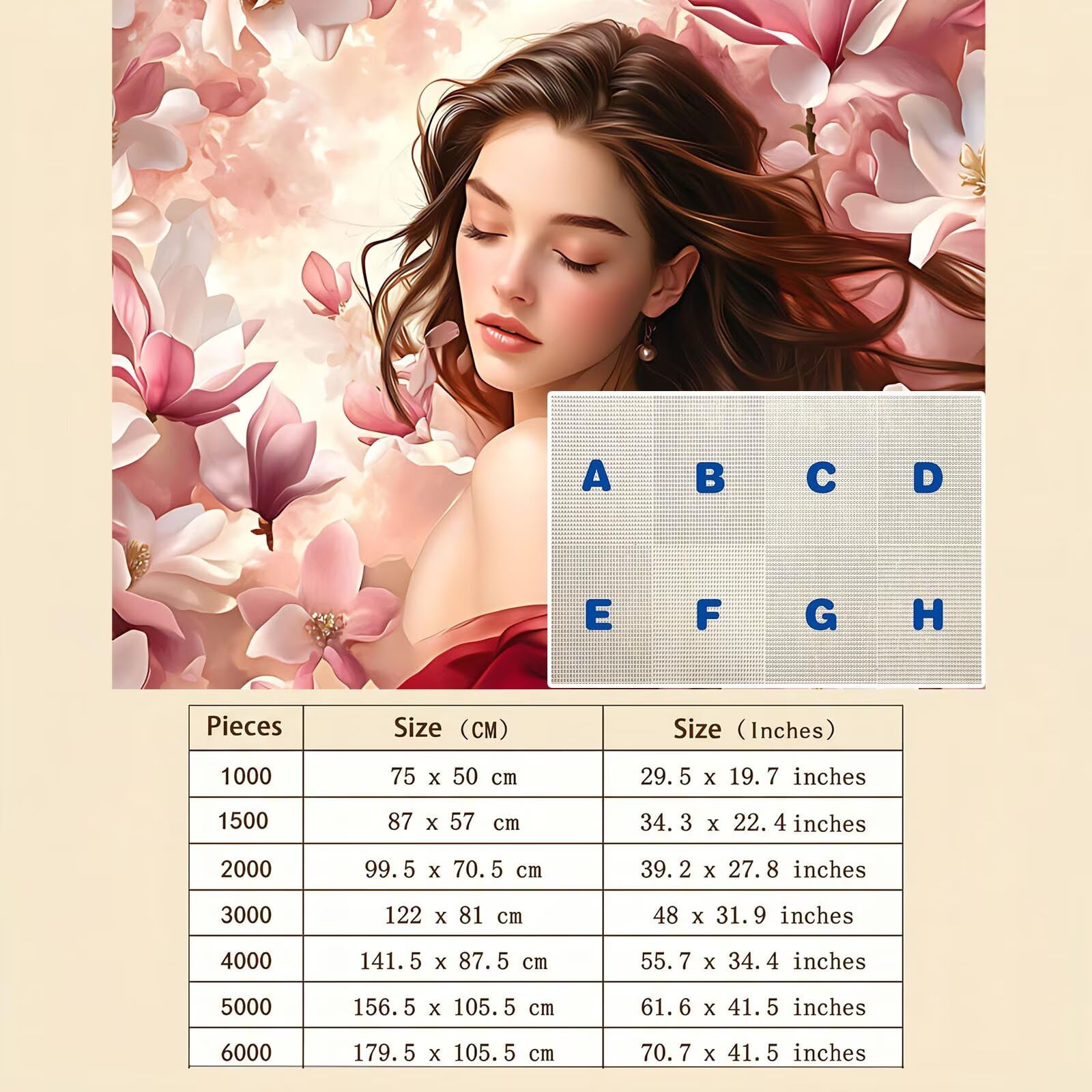 donna fiore Puzzle 1500 Pezzi per Adulti, Puzzle in Legno - Collezione Classica con Poster Incluso - Sfida di Concentrazione e Passatempo Antistress, Gioco Educativo per Famiglia, 87 x 57 cm f0-818