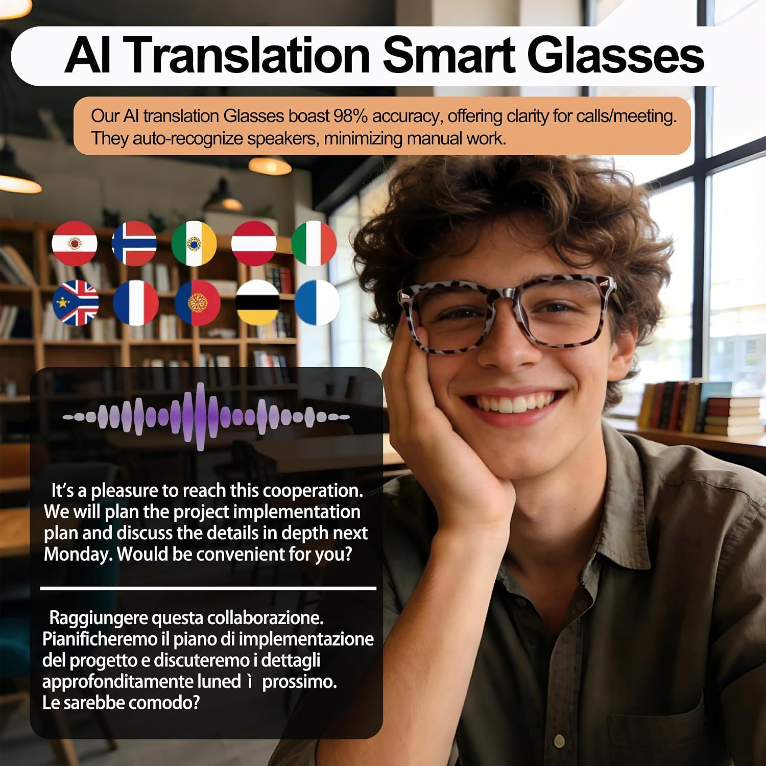 164-Language AI Smart Glasses: The Ultimate Bluetooth Audio Eyewear