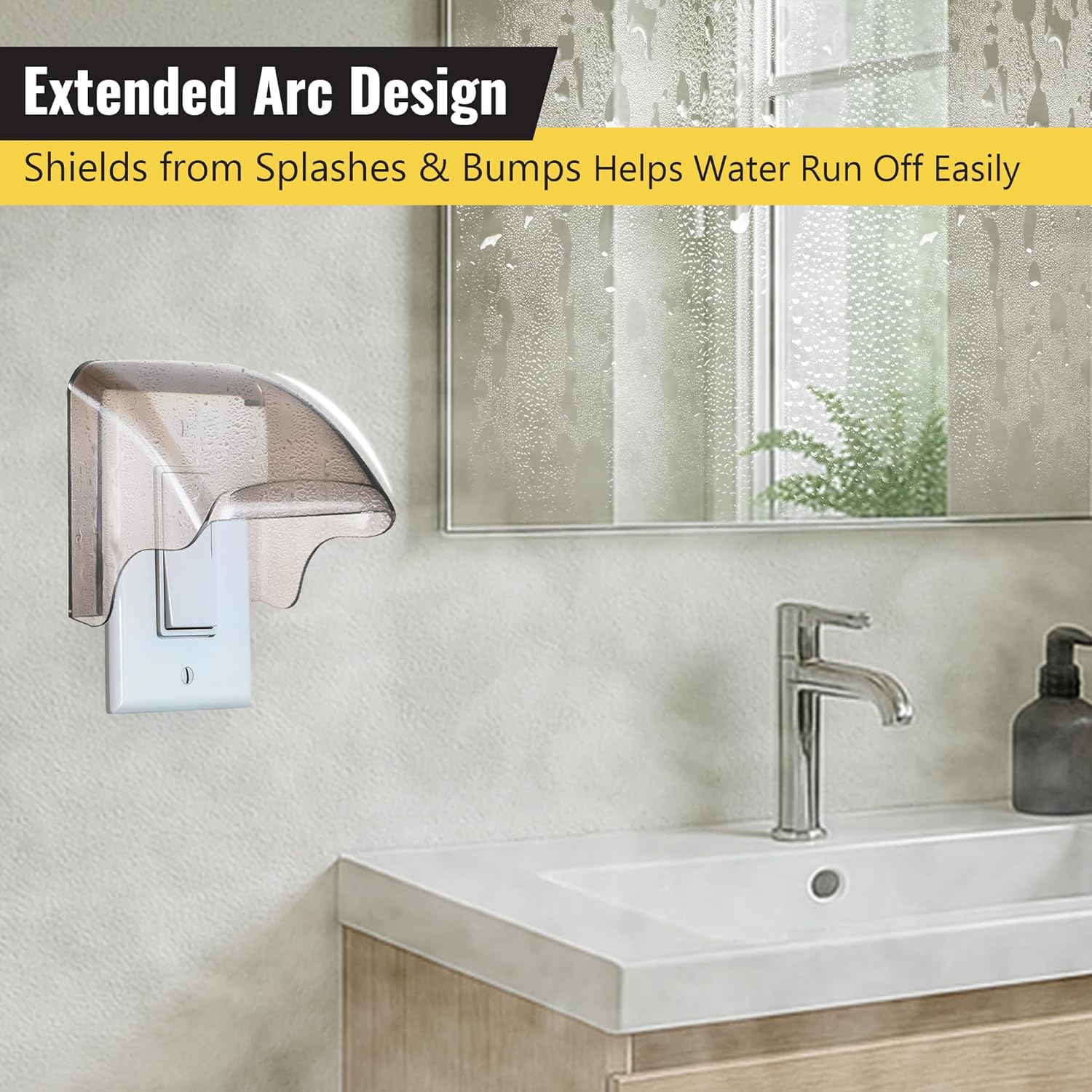 2 Pack Outdoor Waterproof Outlet Cover, Weatherproof Electrical Outlet Cover for Single Gang Duplex Receptacle (NEMA 5-15R), 2.6" x 3.2" Outside Socket Plug Protector (Gray)