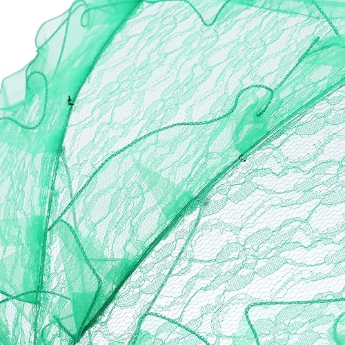 Miniatura 4 de BESTOYARD Paraguas de encaje de algodón con encaje, paraguas vintage para boda, paraguas de novia de flores, sombrillas de encaje bordado, paraguas