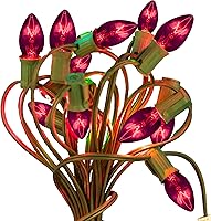 Vista 4 de EST. LEE DISPLAY L D 1902 C7 - Luces de Navidad moradas, bombillas transparentes para candelabros, bombillas de repuesto para interiores