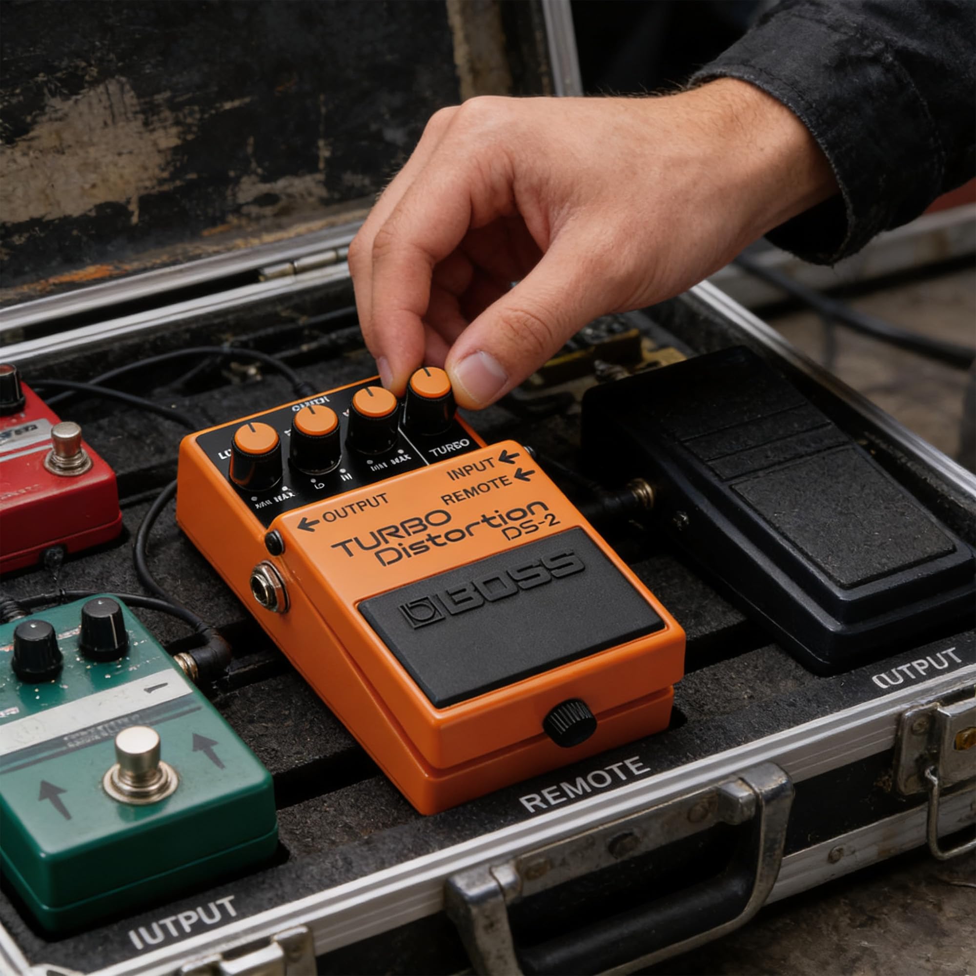 BOSS　DS-2　フットスイッチ＆ケーブルセット!! Amazon.com: Boss DS-2 Turbo Distortion Bundle with Gearlux Power