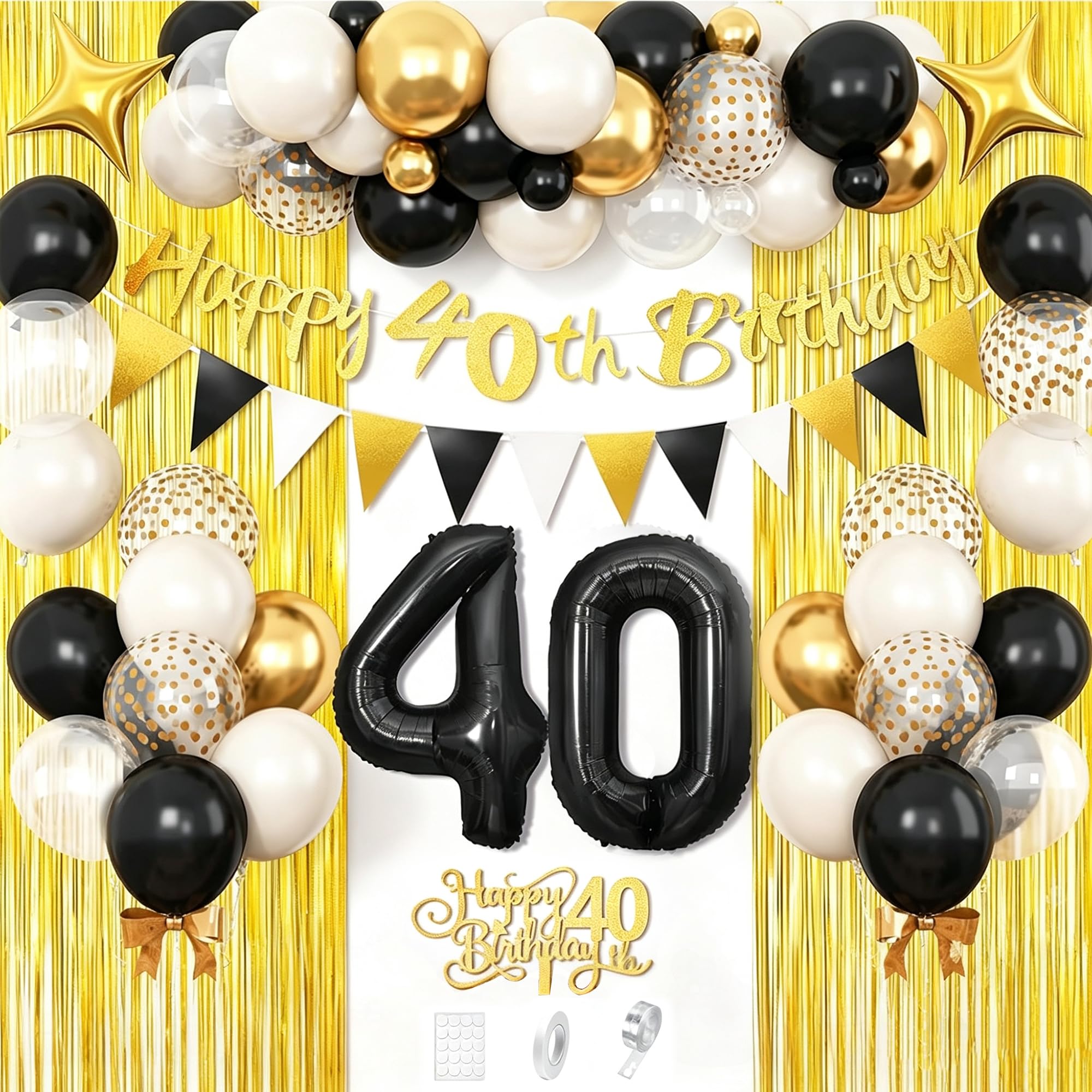 HGWOUY Birthday Decorations 40 Birthday Party Balloons Set Party Decor — image 1
