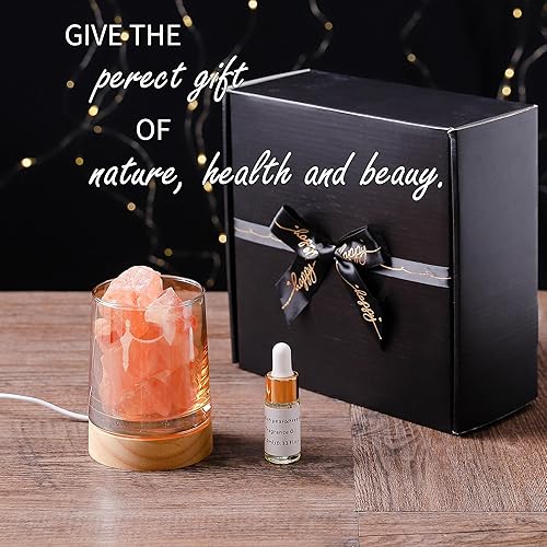 Miniatura 3 de Difusor de aceite esencial de piedra de sal del Himalaya, juego de regalo de aceite esencial de lavanda, difusor de aromaterapia natural para el