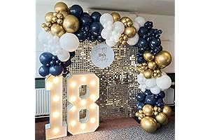 Navy Blue and Gold Balloons Garland Kit – 167 pcs for Party Decorations