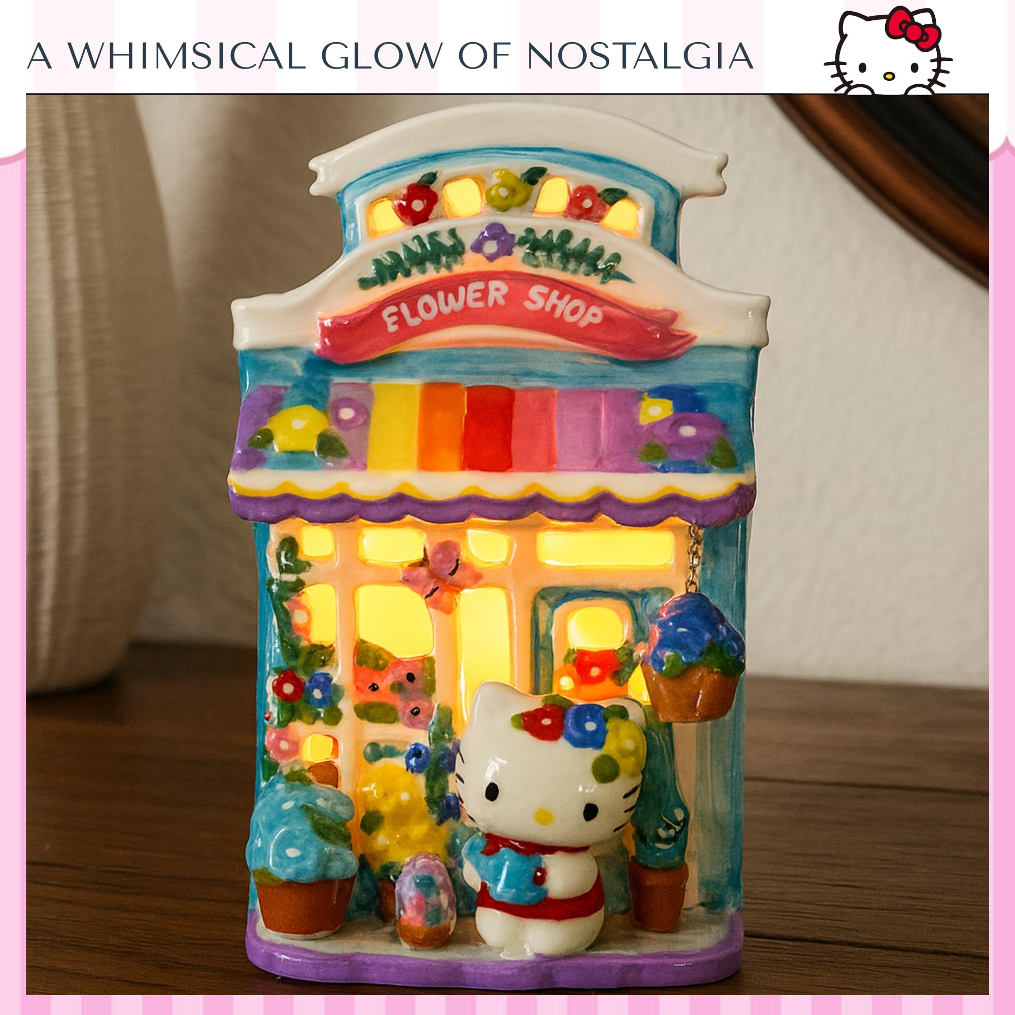 Amazon.com: Blue Sky Clayworks Hello Kitty Floral Garden Shop