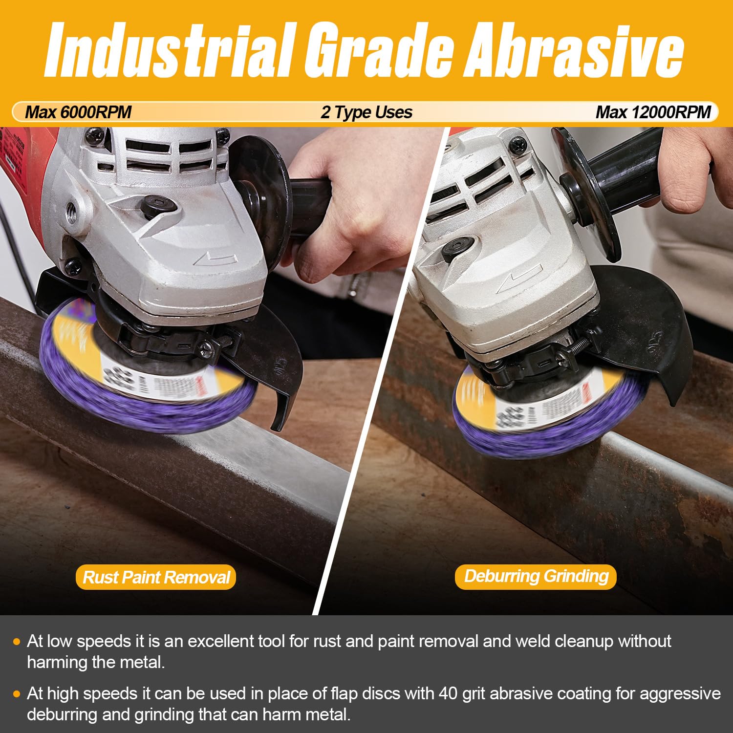 4 x 5/8 Inch Strip Discs Premium Stripping Wheel for Grinding Remove Paint, Rust, Welds, Oxidation