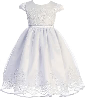 BluNight Collection Girls' Deer Snow Print Dress - Long Sleeve, Ruffle Trim, Easter & Christmas Dress 2T-8 - View #9